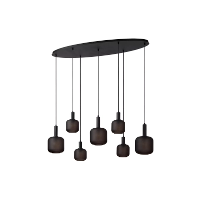 ELOISE - Pendant light - 7xE27 - Black 45405/07/30 Lucide